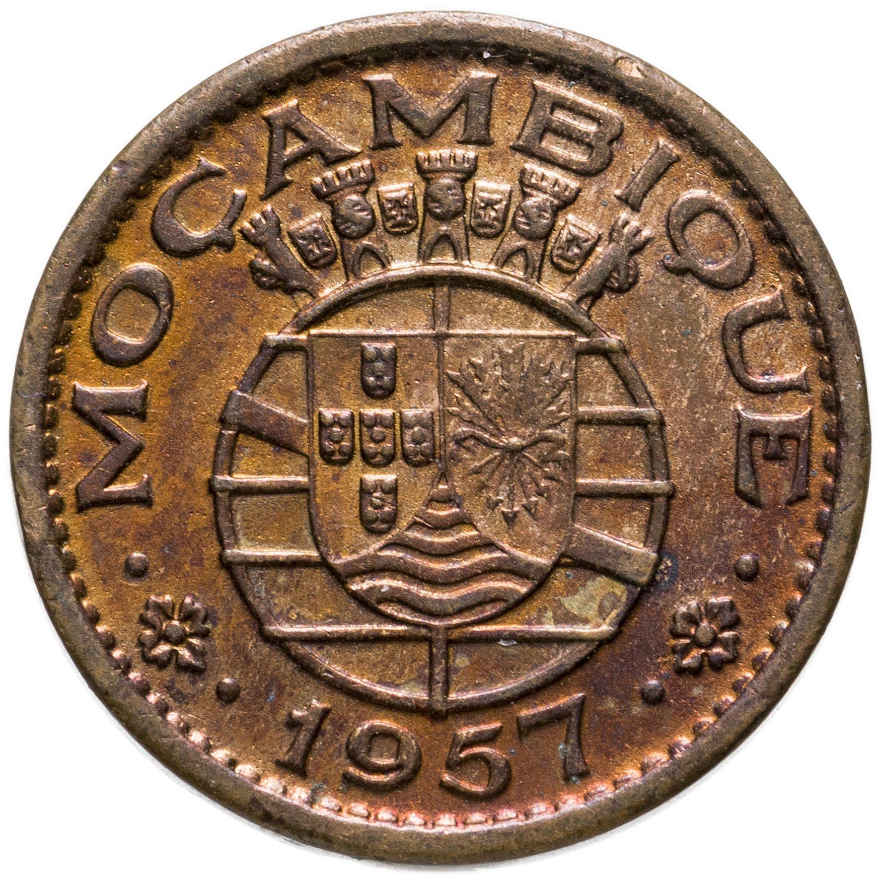 Mozambique 50 Centavos Coin | Military Order Of Christ | KM81 | 1953 - 1957