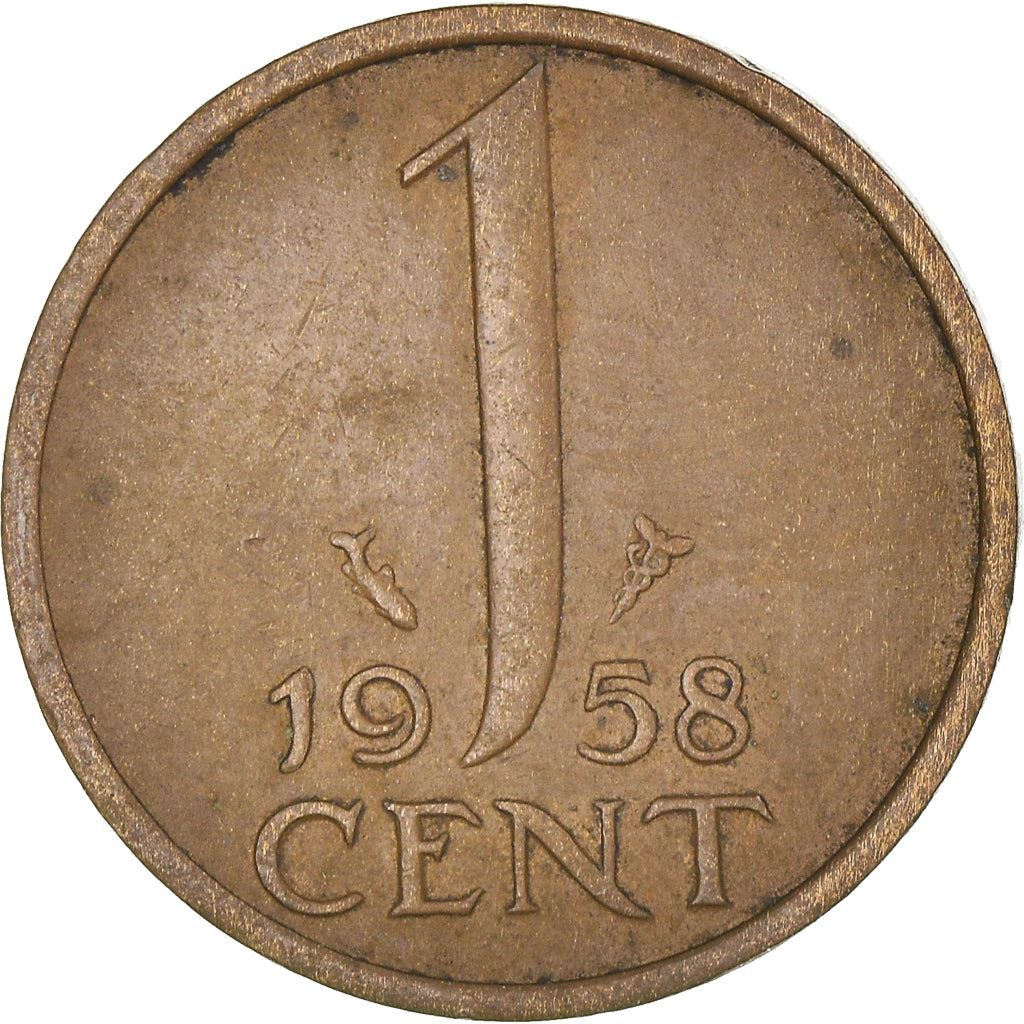 Netherlands 1 Cent Juliana | Coin KM180 1950 - 1980