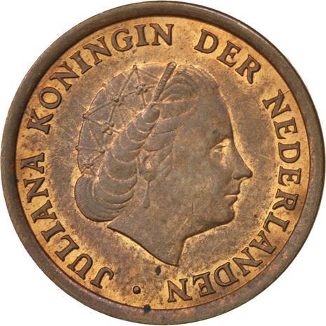 Netherlands 1 Cent Juliana | Coin KM180 1950 - 1980