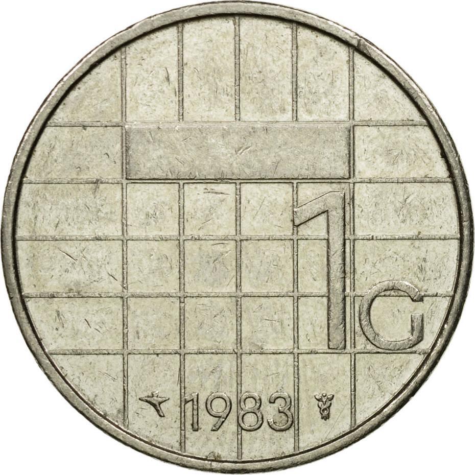 Netherlands 1 Gulden Beatrix | Coin KM205 1982 - 2001