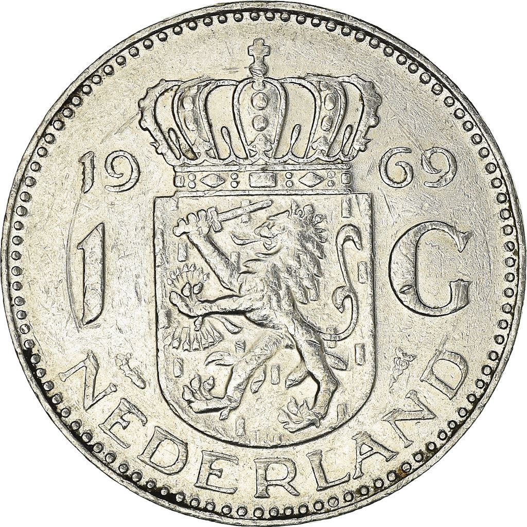 Netherlands 1 Gulden Juliana | Coin KM184a 1967 - 1980