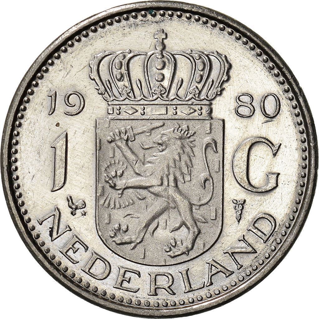 Netherlands 1 Gulden Juliana | Coin KM184a 1967 - 1980