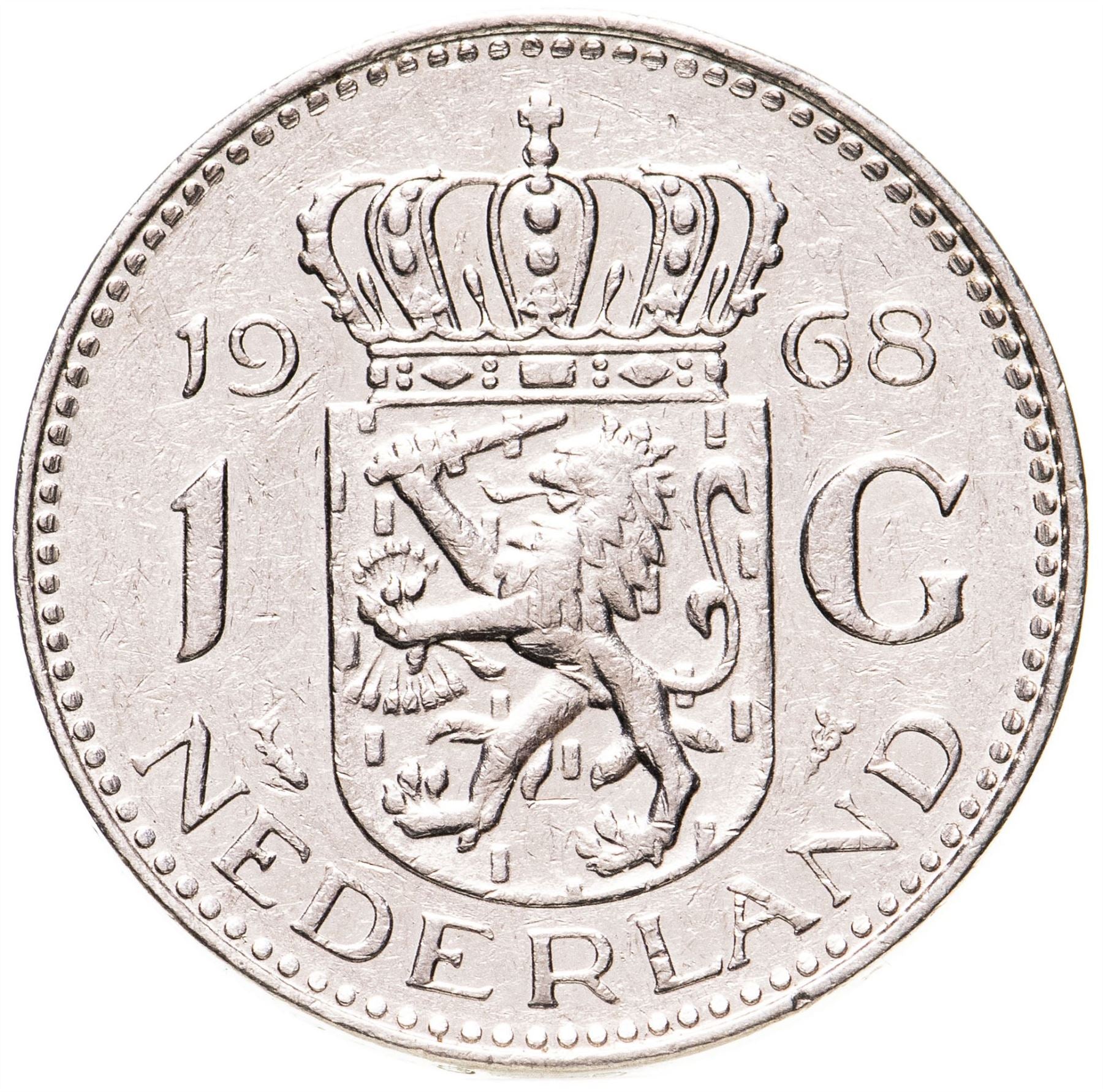 Netherlands 1 Gulden Juliana | Coin KM184a 1967 - 1980