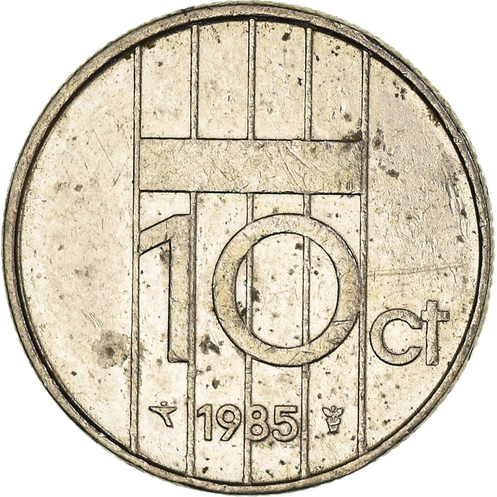 Netherlands 10 Cents Beatrix | Coin KM203 1982 - 2001