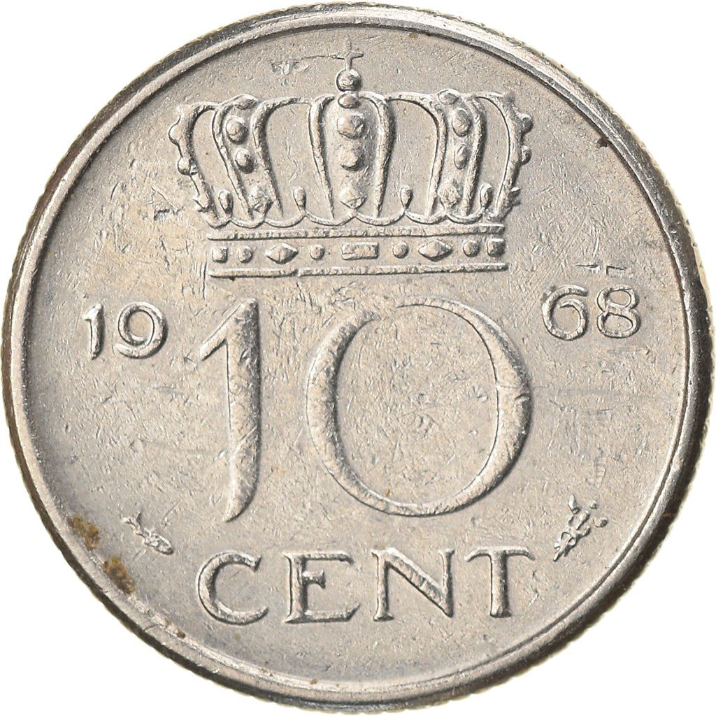 Netherlands 10 Cents Juliana | Coin KM182 1950 - 1980