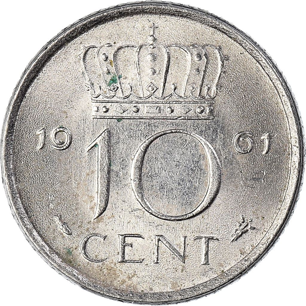 Netherlands 10 Cents Juliana | Coin KM182 1950 - 1980