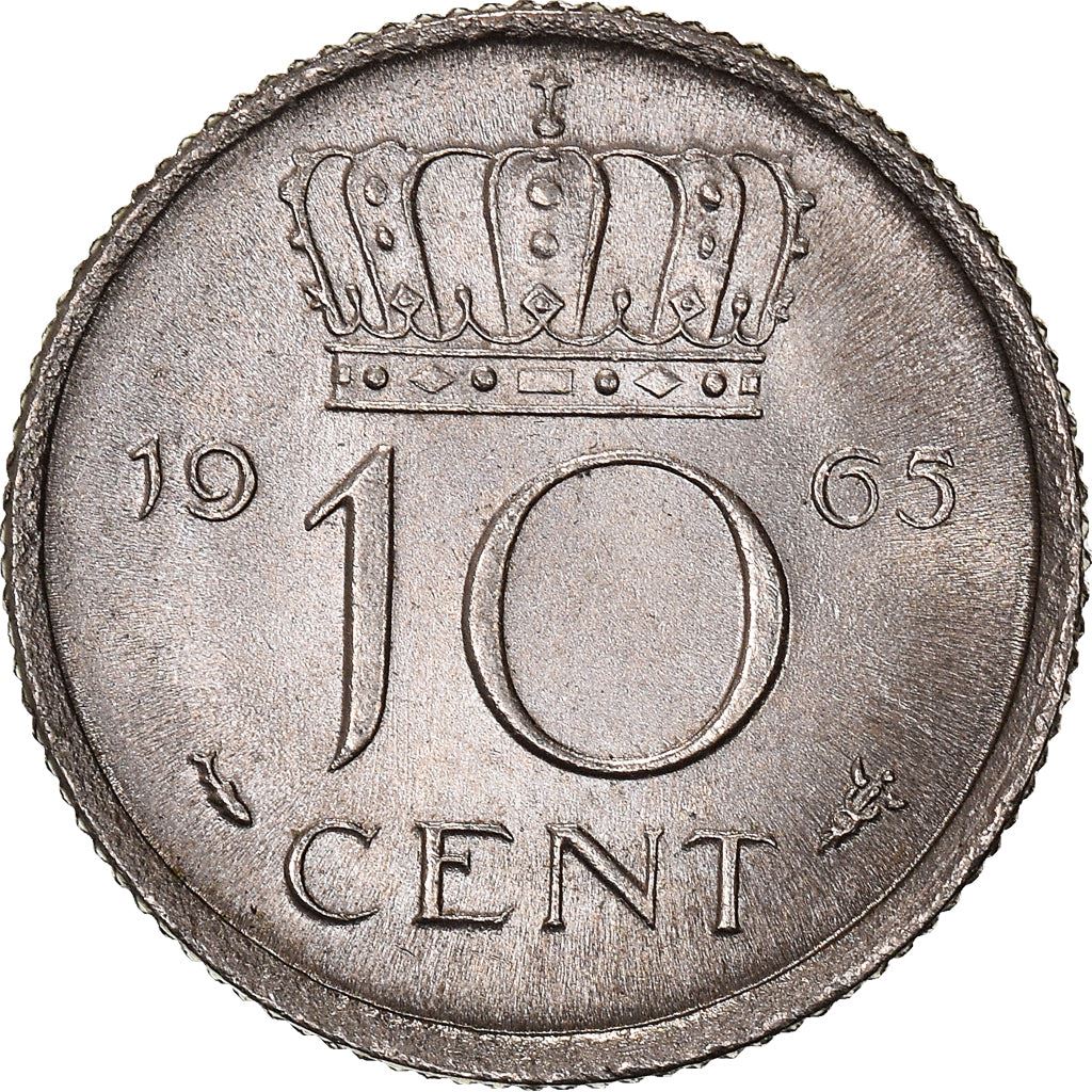 Netherlands 10 Cents Juliana | Coin KM182 1950 - 1980