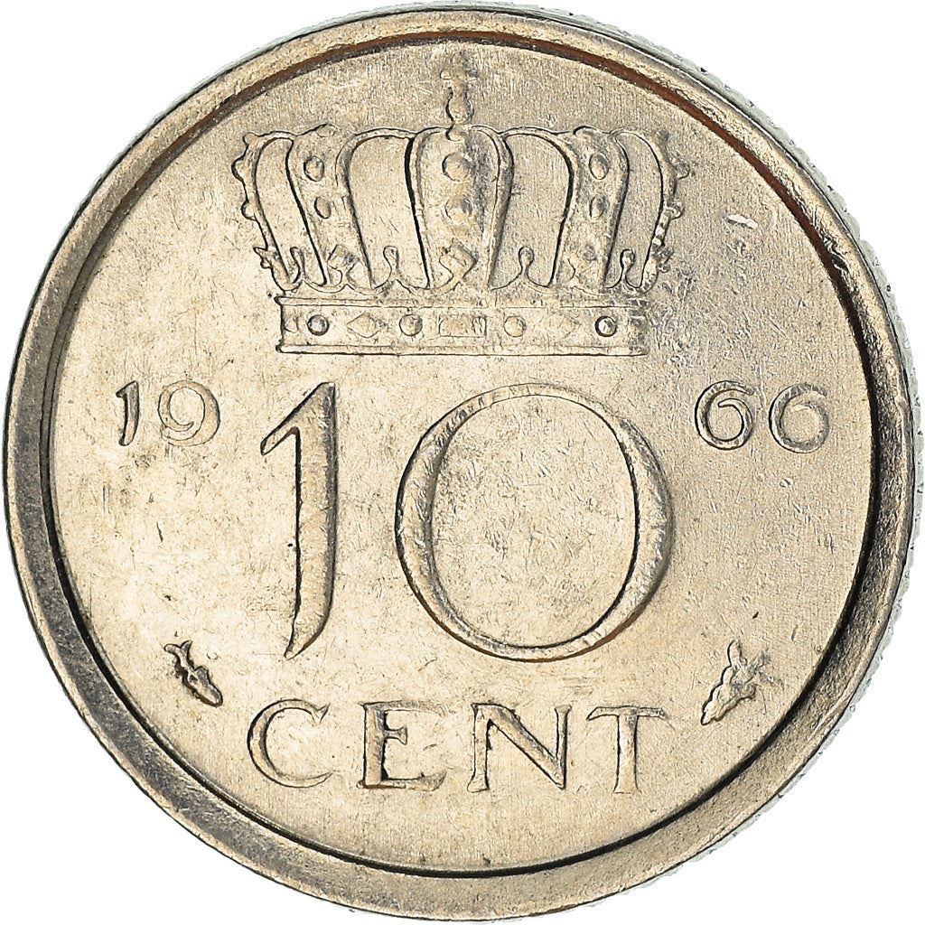 Netherlands 10 Cents Juliana | Coin KM182 1950 - 1980