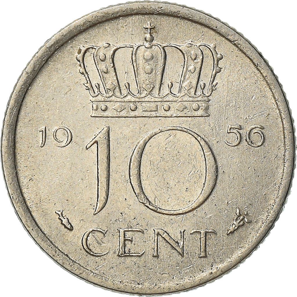 Netherlands 10 Cents Juliana | Coin KM182 1950 - 1980