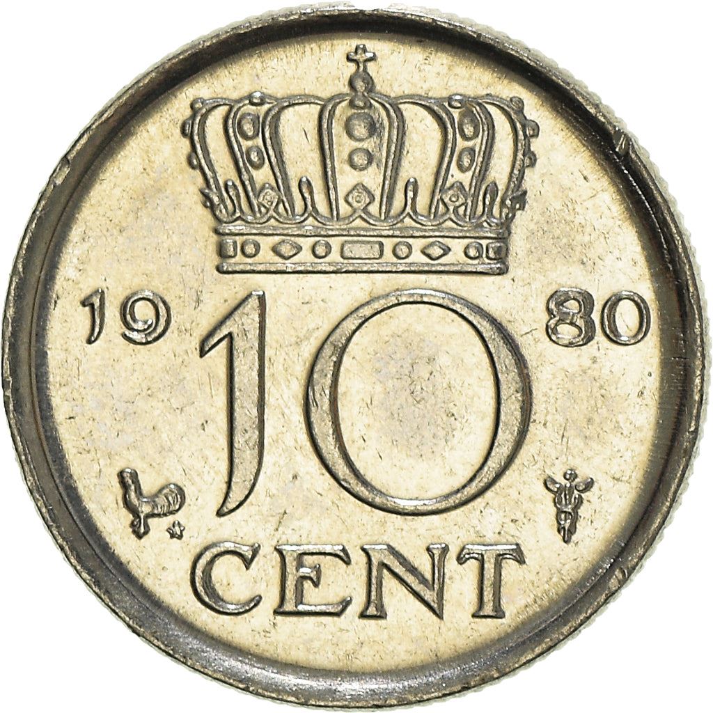 Netherlands 10 Cents Juliana | Coin KM182 1950 - 1980