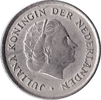 Netherlands 10 Cents Juliana | Coin KM182 1950 - 1980