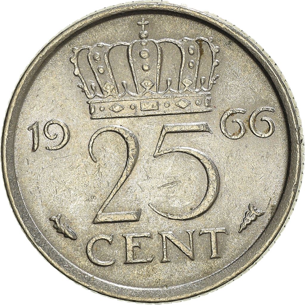 Netherlands 25 Cents Juliana | Coin KM183 1950 - 1980