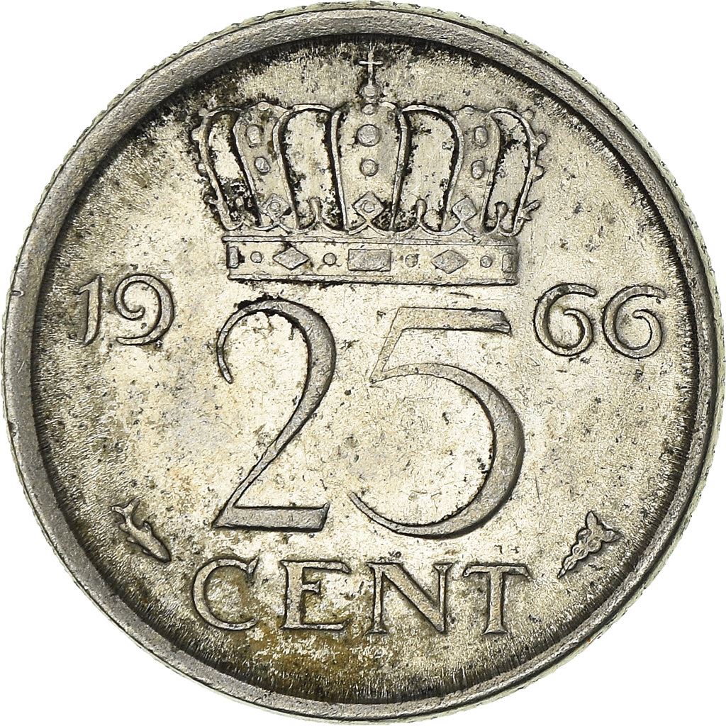 Netherlands 25 Cents Juliana | Coin KM183 1950 - 1980