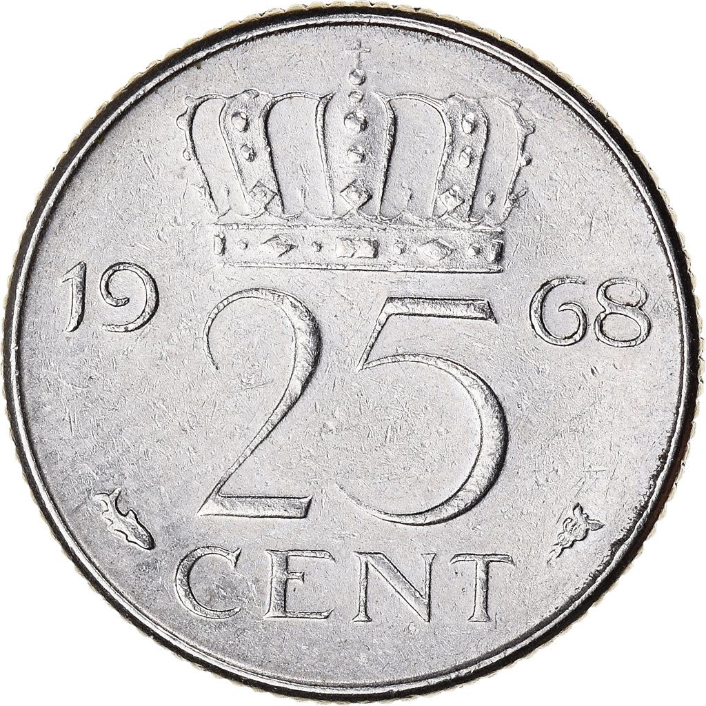 Netherlands 25 Cents Juliana | Coin KM183 1950 - 1980