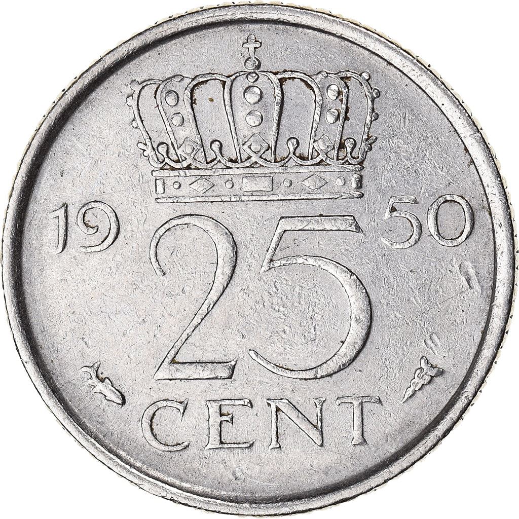 Netherlands 25 Cents Juliana | Coin KM183 1950 - 1980