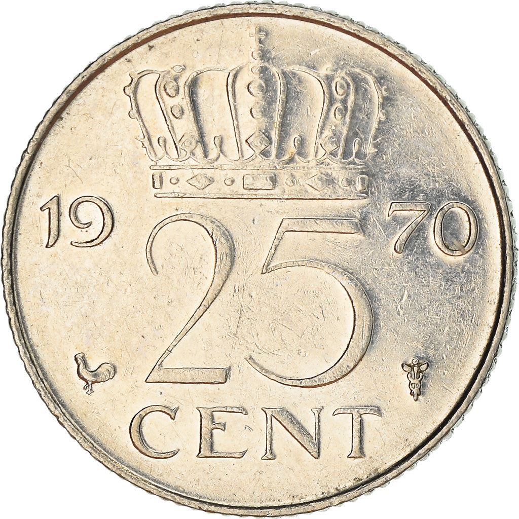 Netherlands 25 Cents Juliana | Coin KM183 1950 - 1980