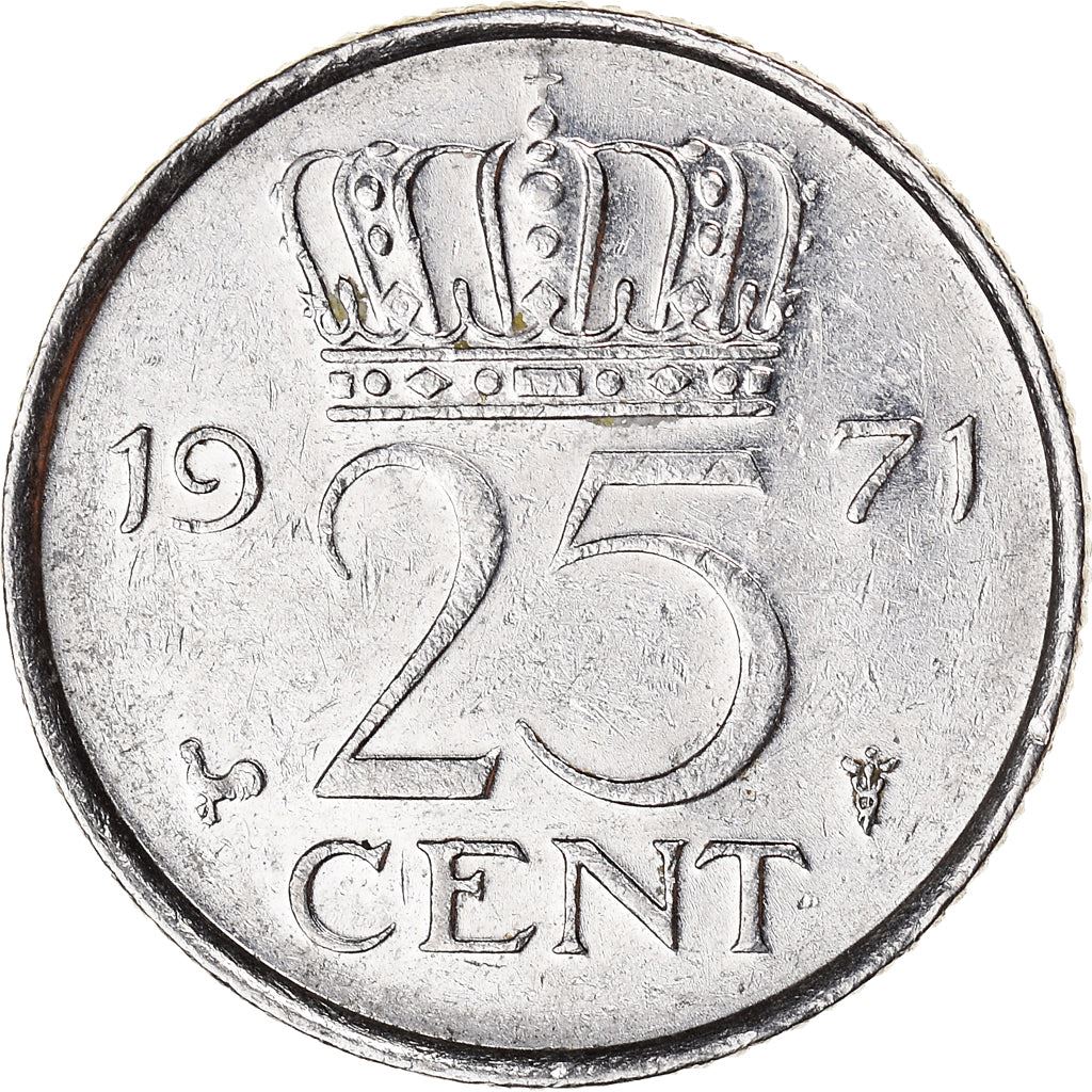 Netherlands 25 Cents Juliana | Coin KM183 1950 - 1980