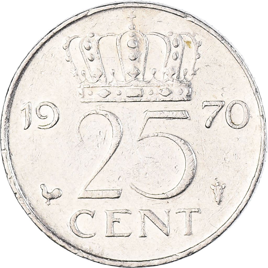 Netherlands 25 Cents Juliana | Coin KM183 1950 - 1980