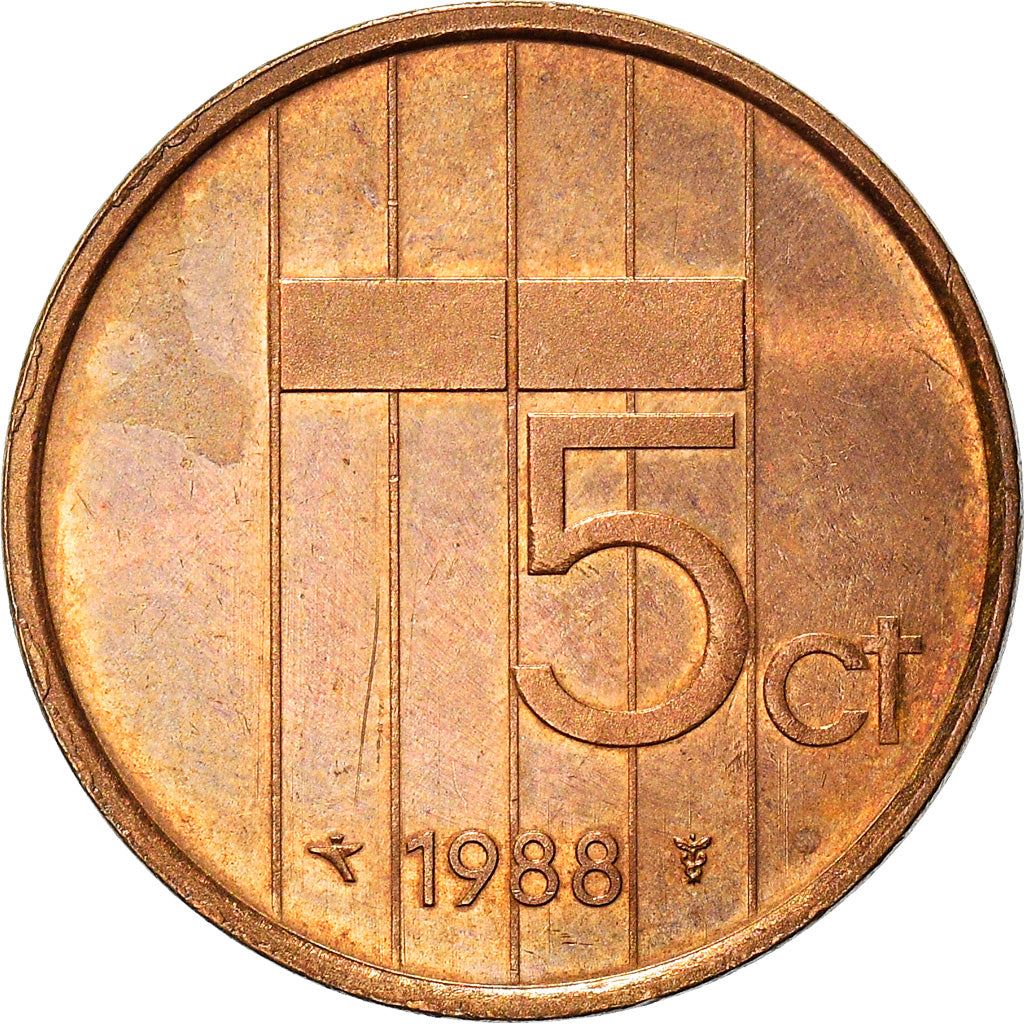 Netherlands 5 Cents Beatrix | Coin KM202 1982 - 2001