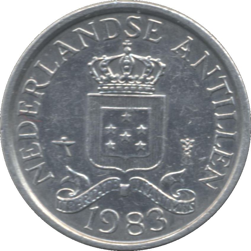 Netherlands Antilles 1 Cent Coin | Queen Juliana | Queen Beatrix | KM8a | 1979 - 1985