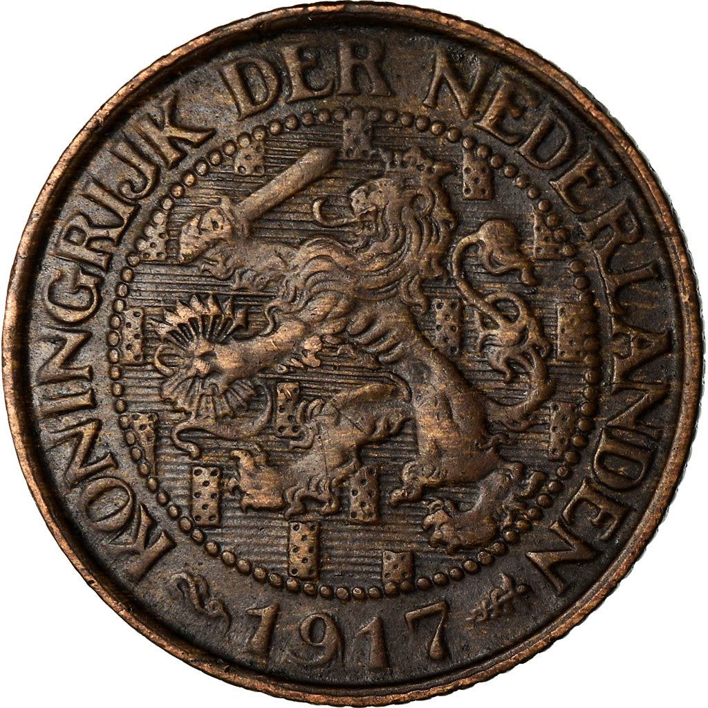 Netherlands Coin 1 Cent | Queen Wilhelmina | Lion | KM152 | 1913 - 1941