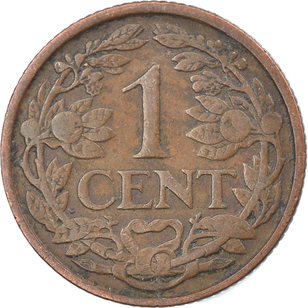 Netherlands Coin 1 Cent | Queen Wilhelmina | Lion | KM152 | 1913 - 1941