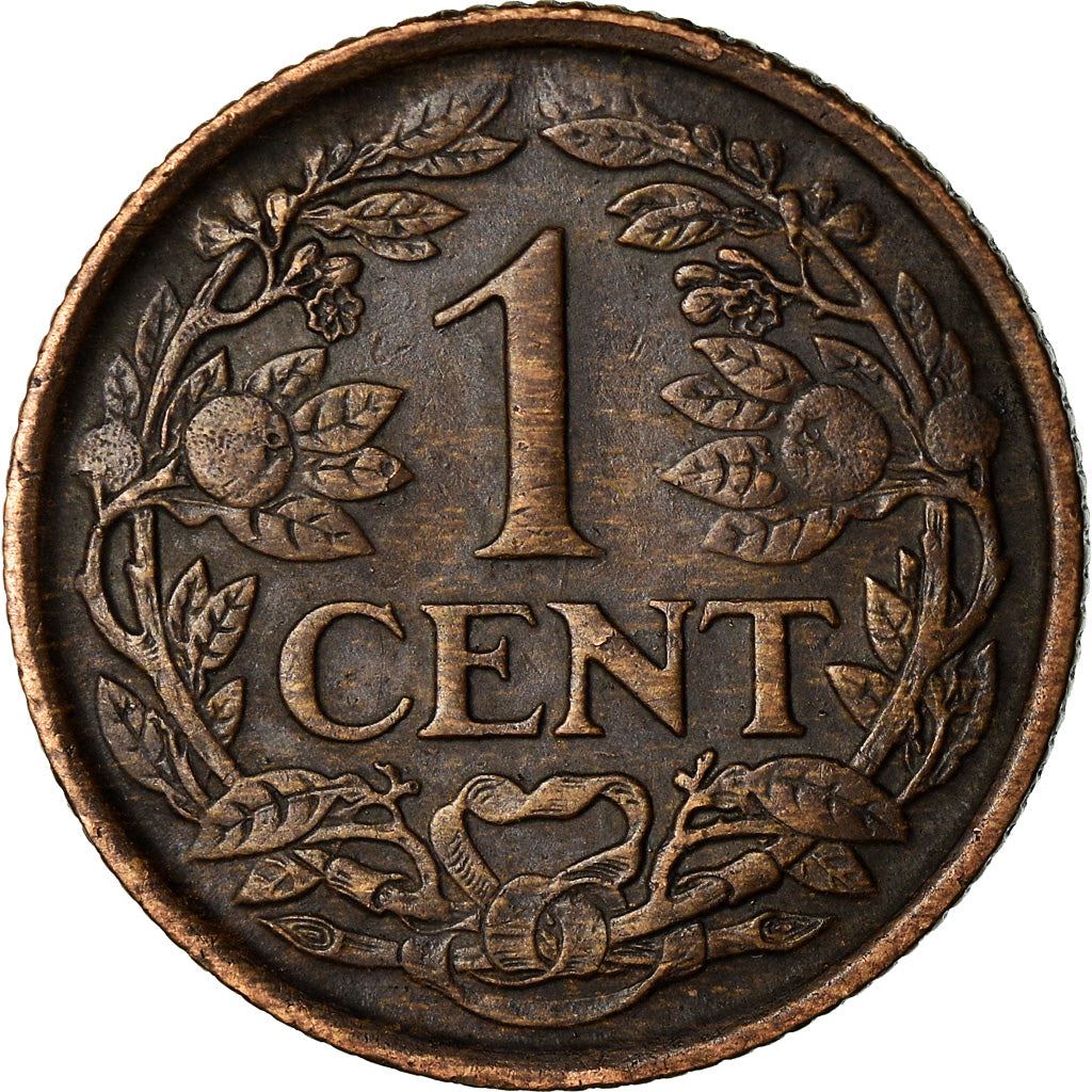 Netherlands Coin 1 Cent | Queen Wilhelmina | Lion | KM152 | 1913 - 1941