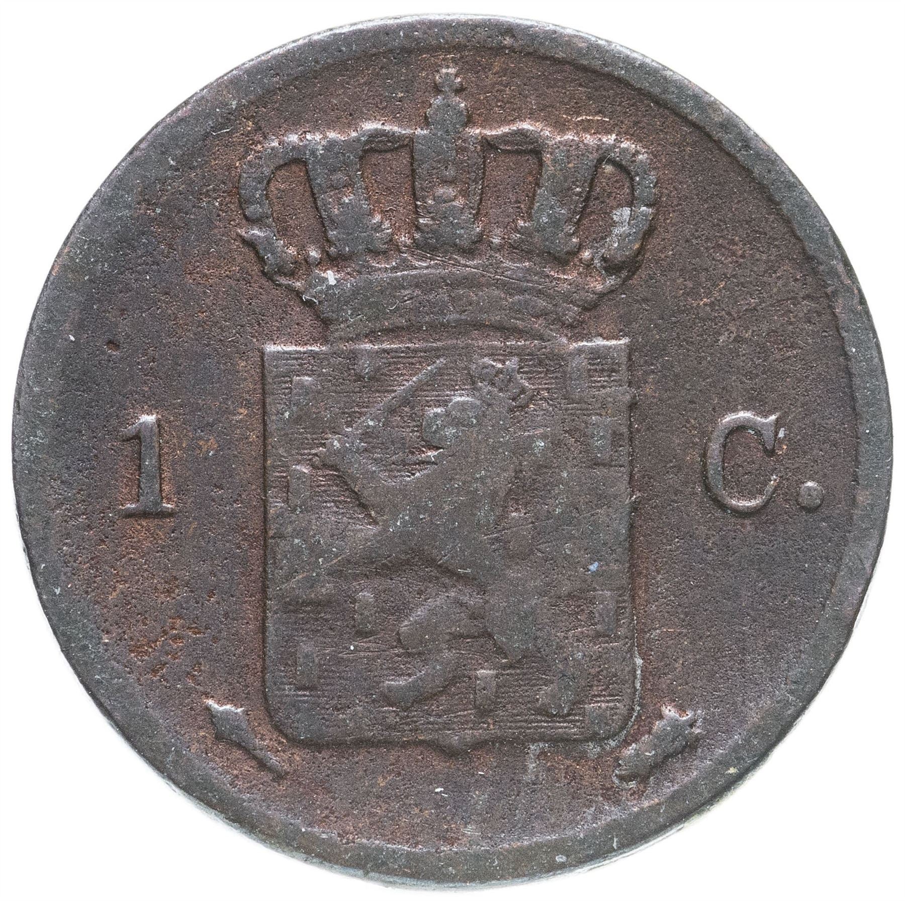 Netherlands Coin 1 Cent | Queen Wilhelmina | Lion | KM152 | 1913 - 1941