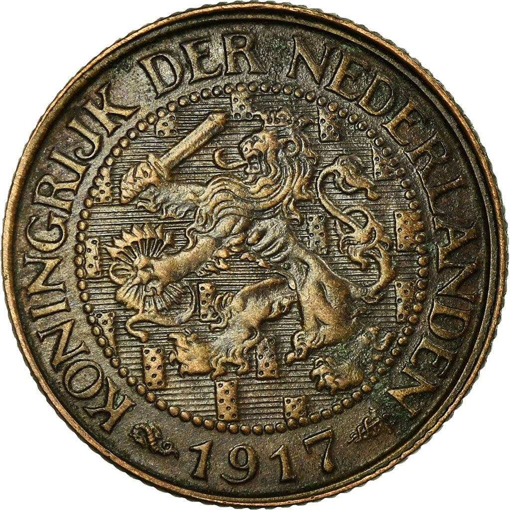 Netherlands Coin 1 Cent | Queen Wilhelmina | Lion | KM152 | 1913 - 1941