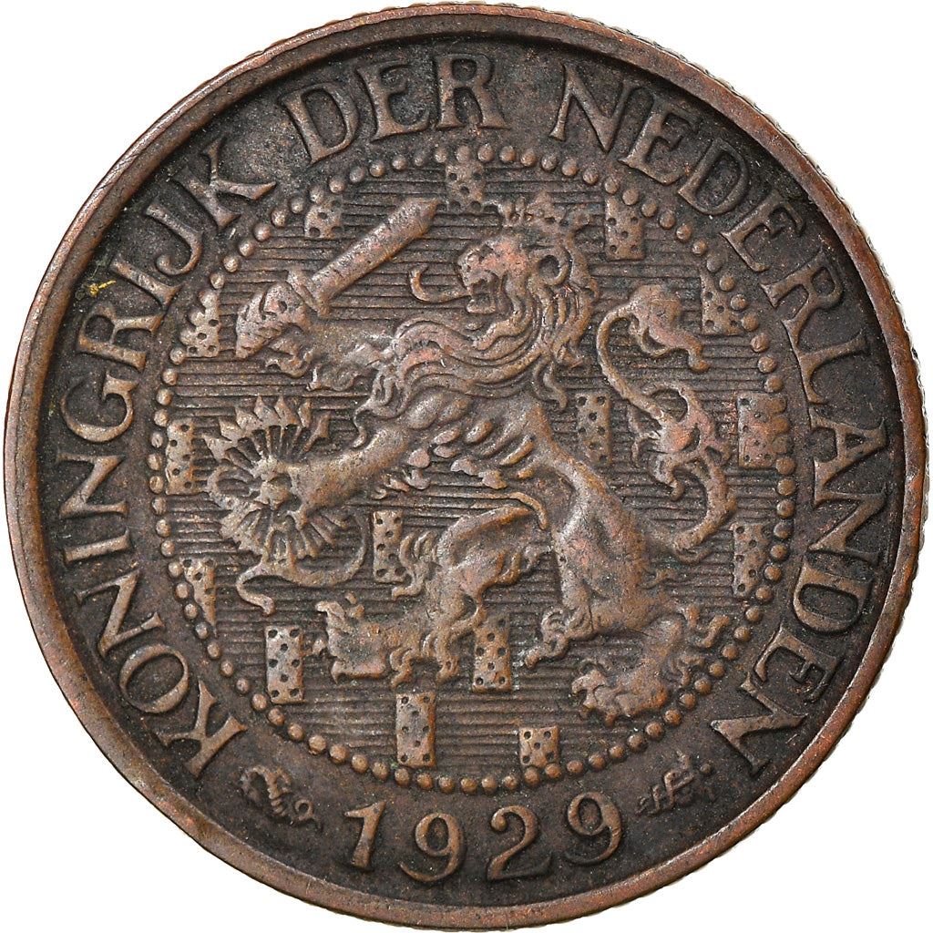 Netherlands Coin 1 Cent | Queen Wilhelmina | Lion | KM152 | 1913 - 1941