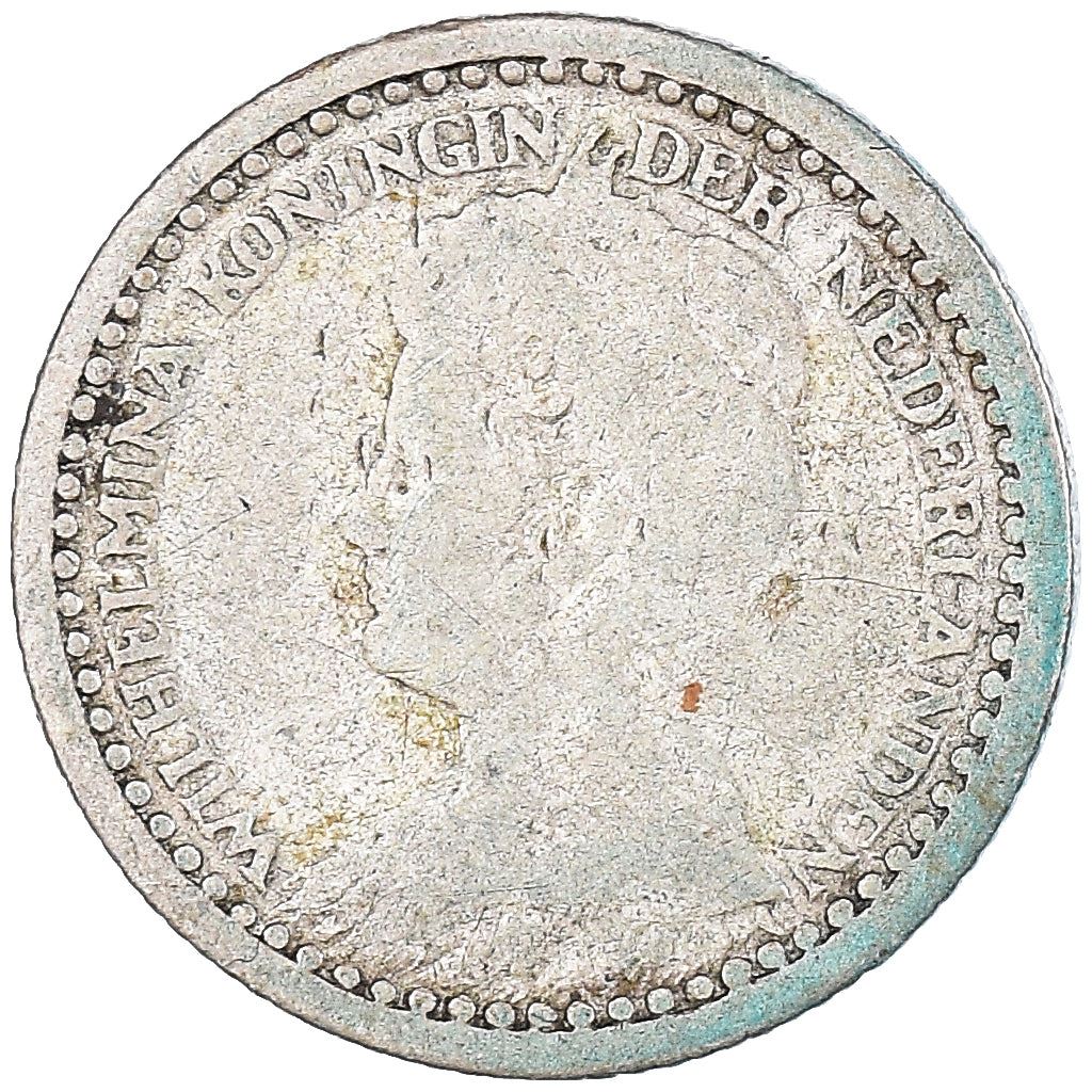 Netherlands Coin 10 Cents | Queen Wilhelmina | KM145 | 1910 - 1925