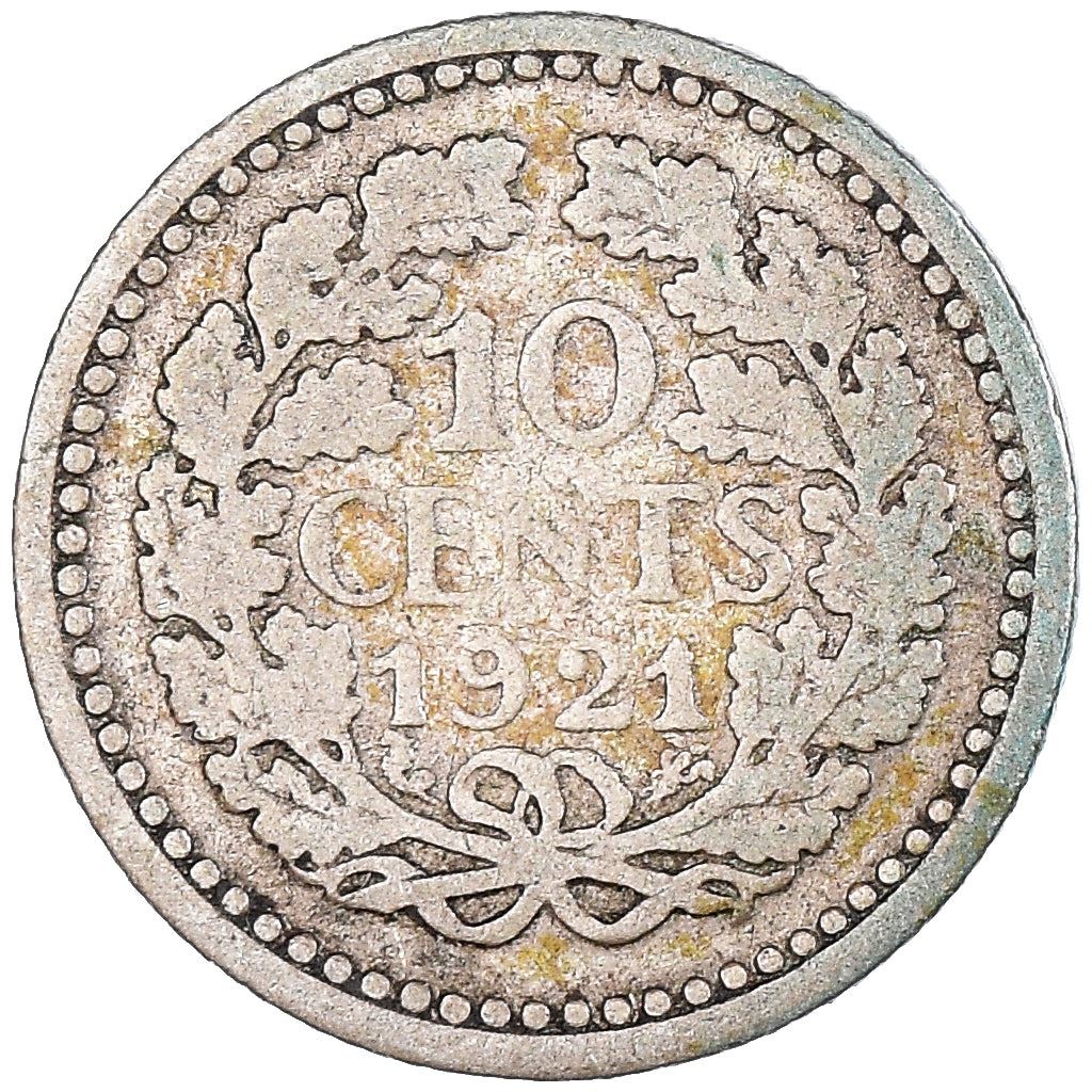 Netherlands Coin 10 Cents | Queen Wilhelmina | KM145 | 1910 - 1925