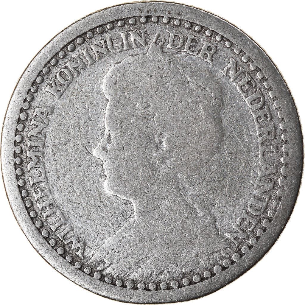 Netherlands Coin 10 Cents | Queen Wilhelmina | KM145 | 1910 - 1925