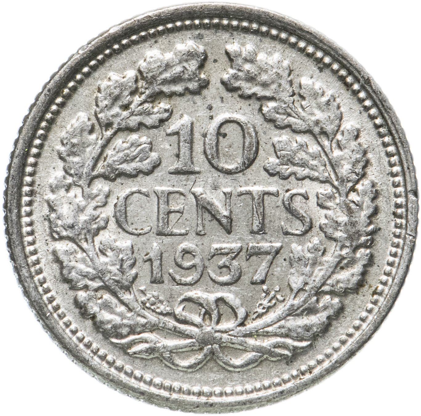 Netherlands Coin 10 Cents | Queen Wilhelmina | KM163 | 1926 - 1945