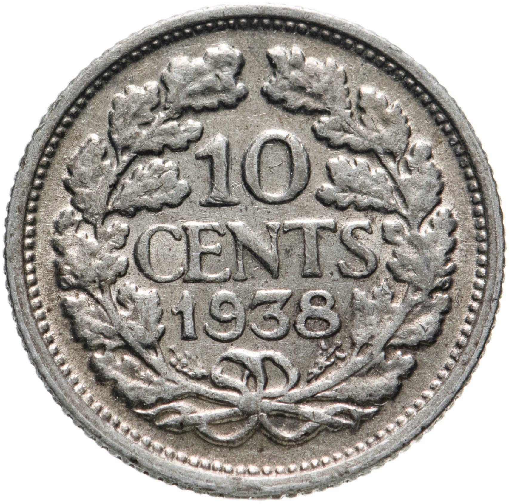 Netherlands Coin 10 Cents | Queen Wilhelmina | KM163 | 1926 - 1945