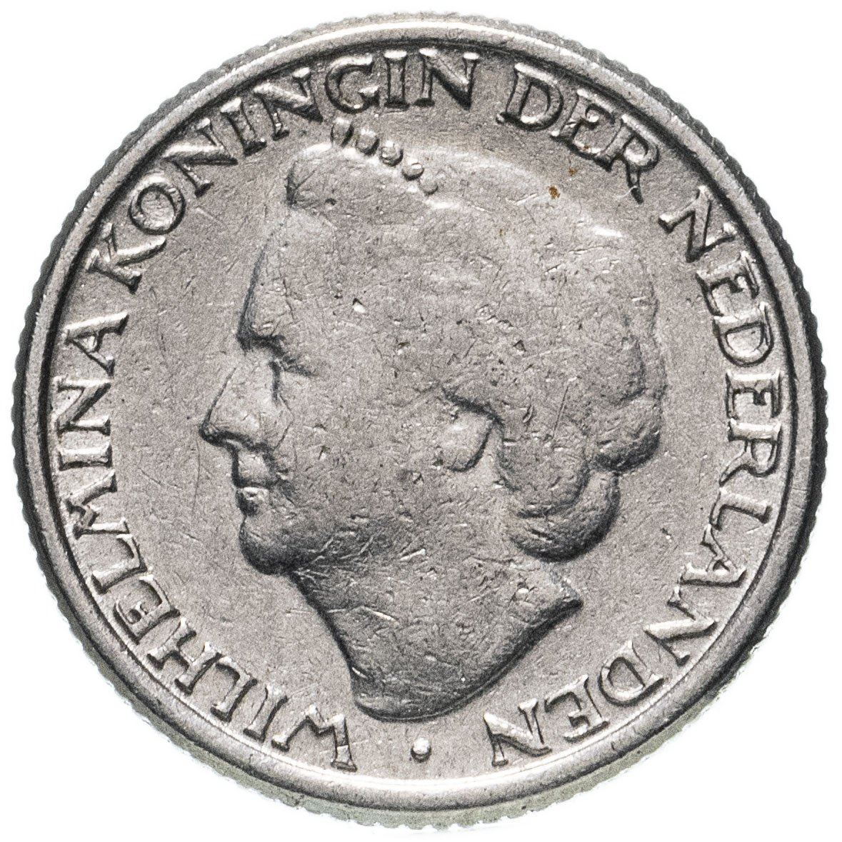 Netherlands Coin 10 Cents | Queen Wilhelmina | KM177 | 1948