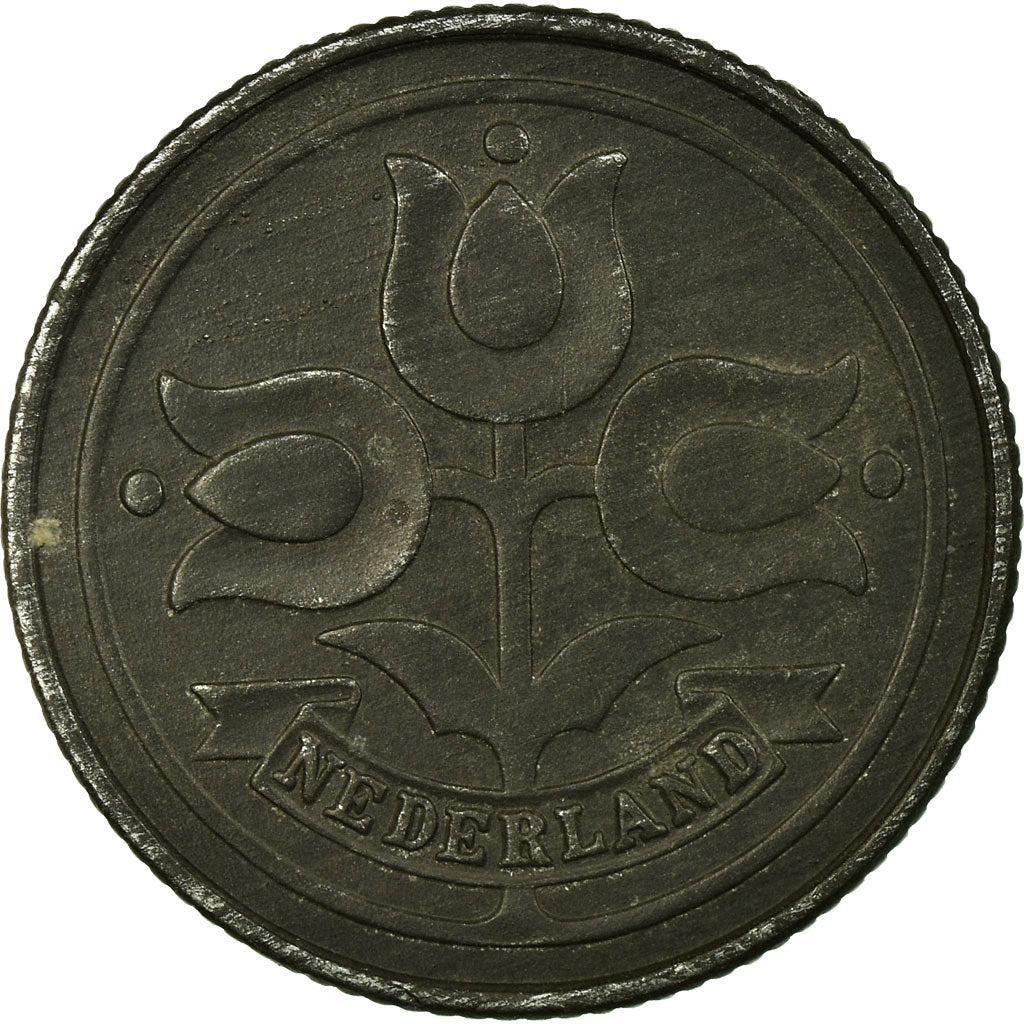 Netherlands Coin 10 Cents | Queen Wilhelmina | Tulip | KM173 | 1941 - 1943