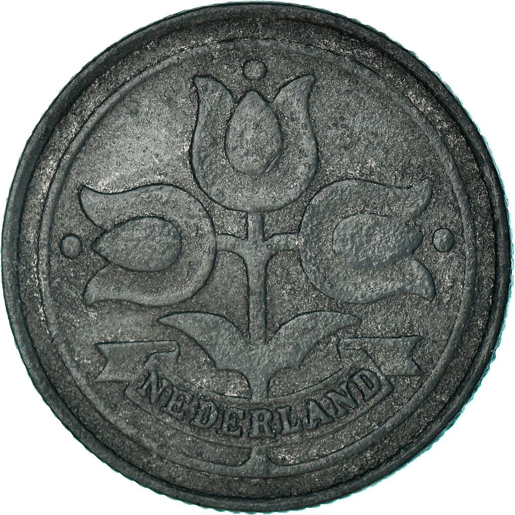 Netherlands Coin 10 Cents | Queen Wilhelmina | Tulip | KM173 | 1941 - 1943