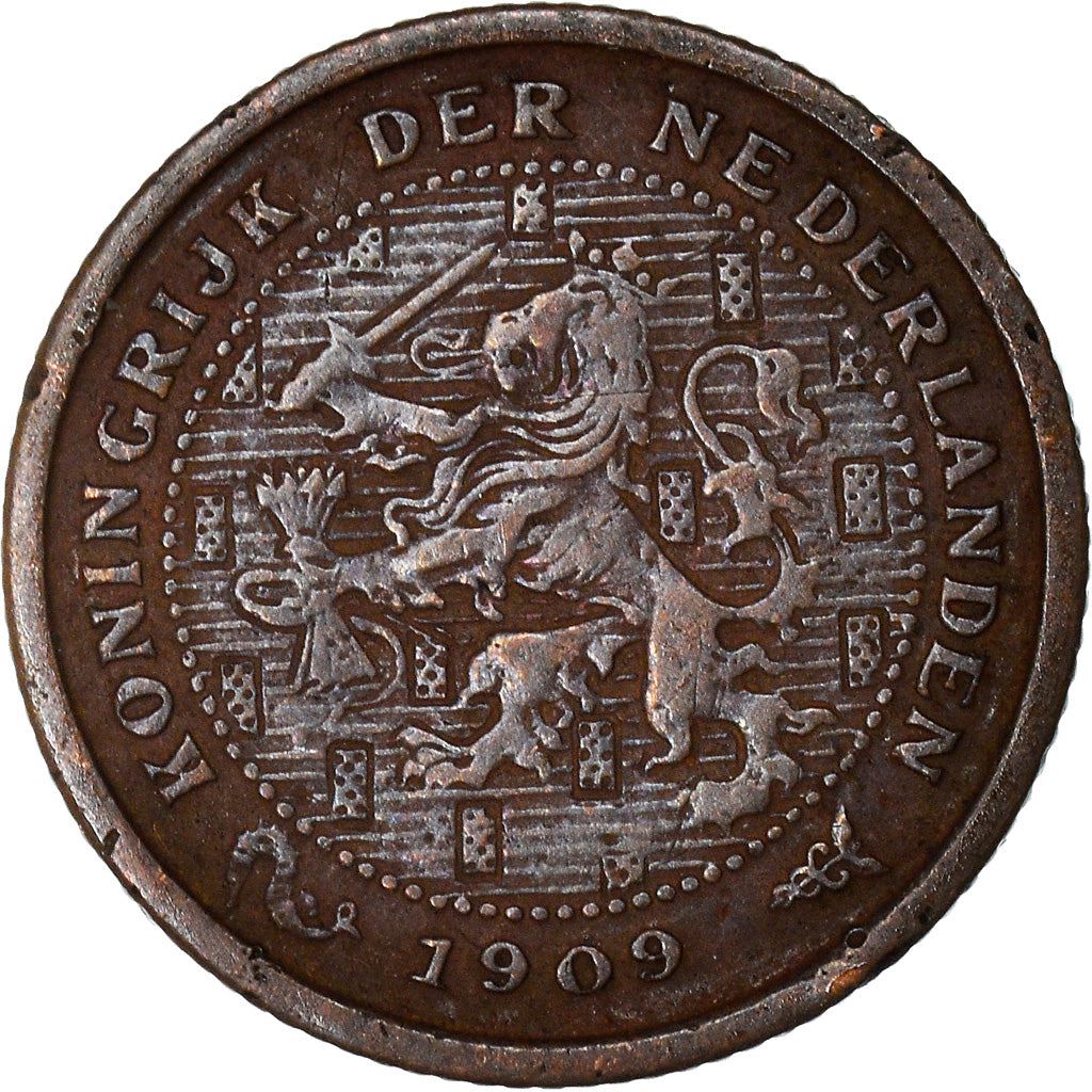 Netherlands Coin ½ Cent | Queen Wilhelmina | Lion | KM138 | 1909 - 1940