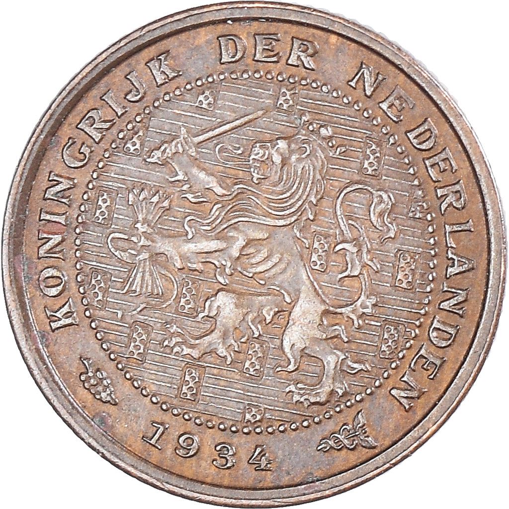 Netherlands Coin ½ Cent | Queen Wilhelmina | Lion | KM138 | 1909 - 1940