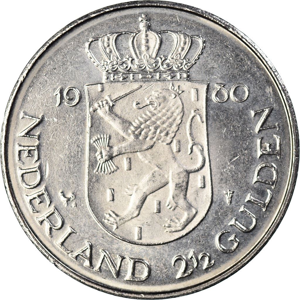 Netherlands Coin 2½ Gulden | Queen Beatrix | KM201 | 1980