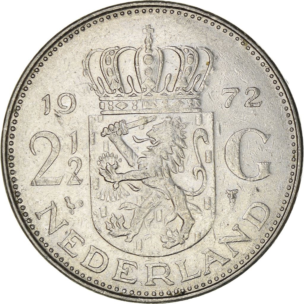 Netherlands Coin 2½ Gulden | Queen Juliana | KM191 | 1969 - 1980