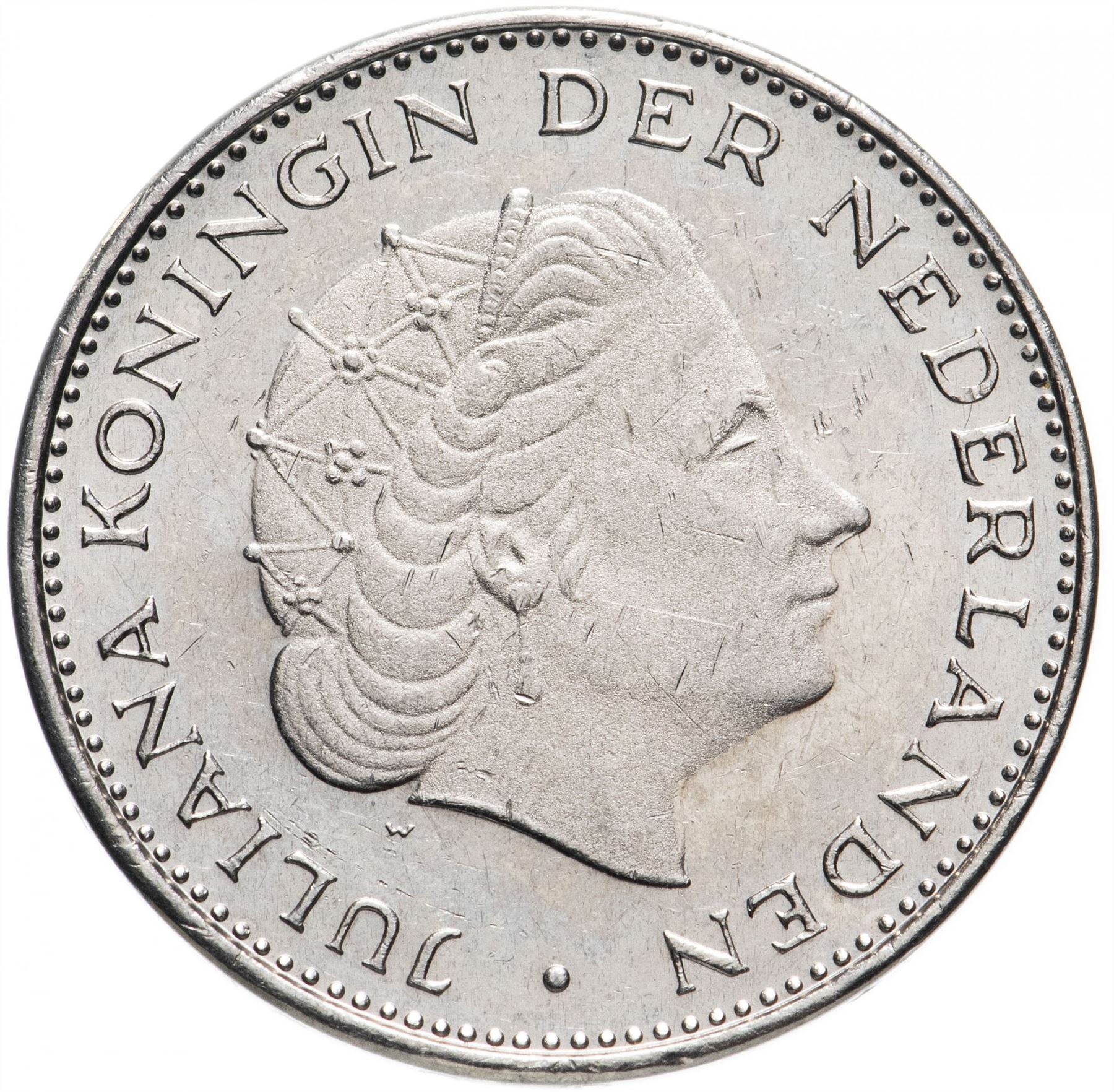 Netherlands Coin 2½ Gulden | Queen Juliana | KM191 | 1969 - 1980