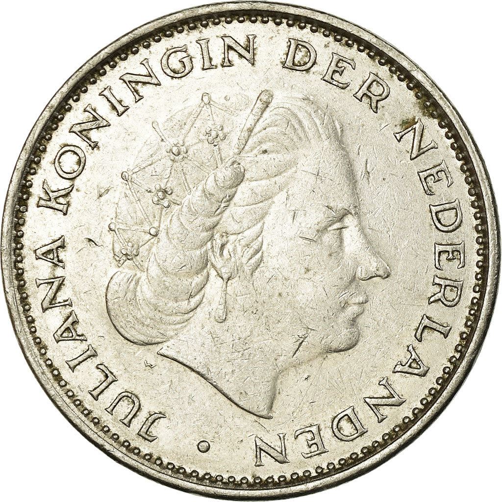 Netherlands Coin 2½ Gulden | Queen Juliana | KM191 | 1969 - 1980