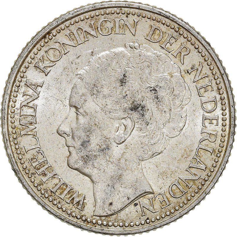 Netherlands Coin 25 Cents | Queen Wilhelmina | KM164 | 1926 - 1945