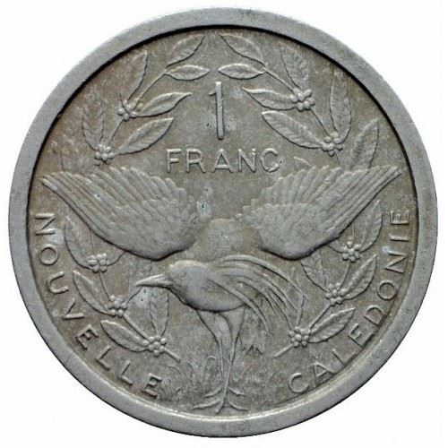 New Caledonia 1 Franc Union Française Coin 1949 KM 2