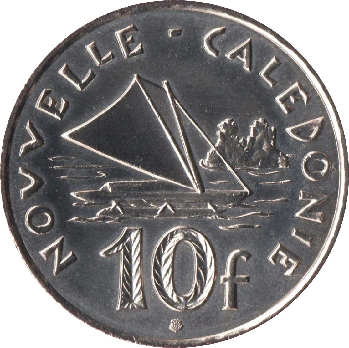 New Caledonia 10 Francs Coin 1972 - 2005 KM 11