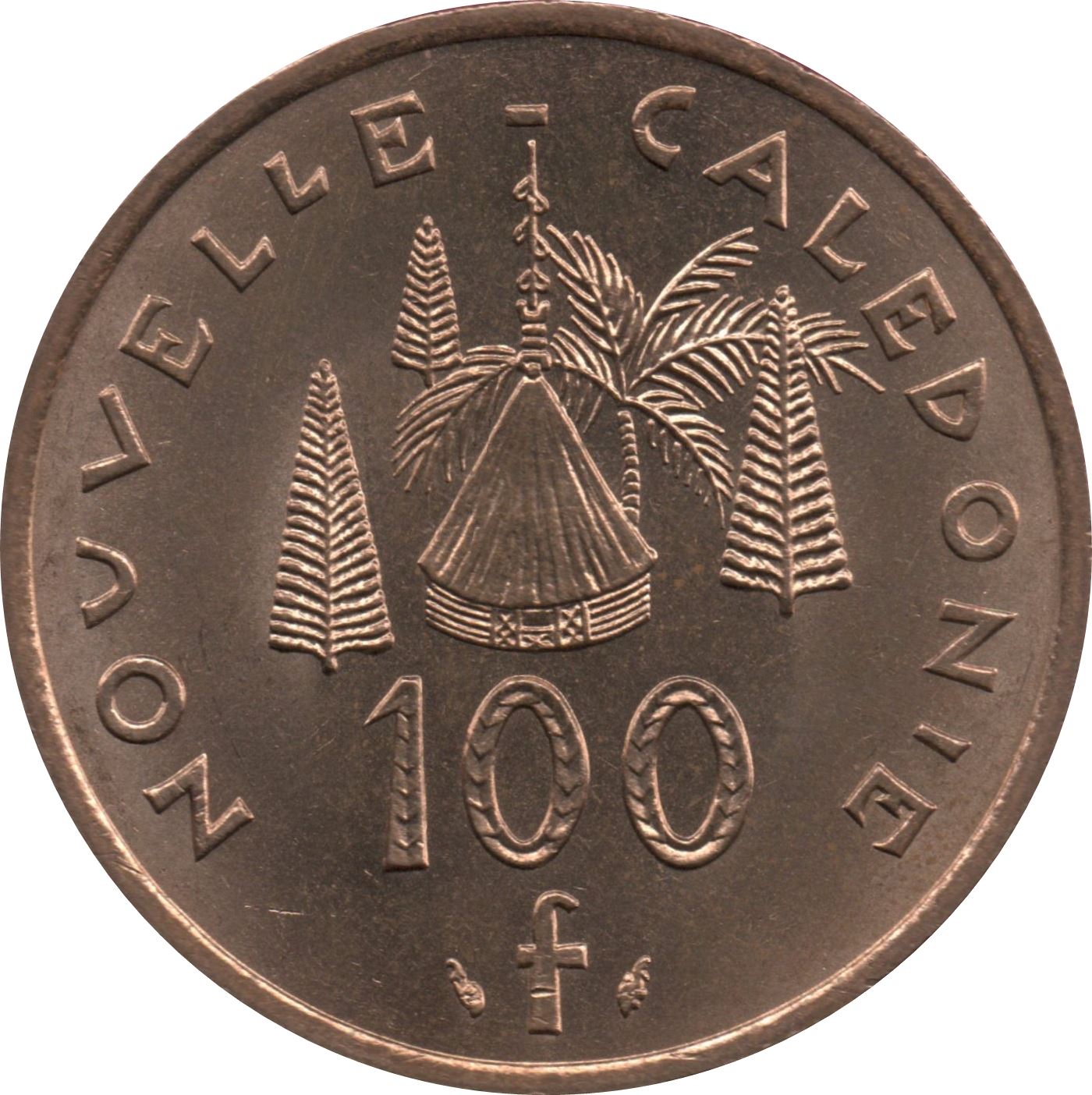 New Caledonia 100 Francs Coin 1976 - 2005 KM 15