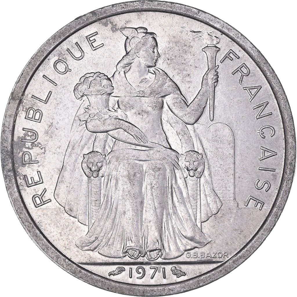 New Caledonia 2 Francs Union Française Coin 1949 KM 3