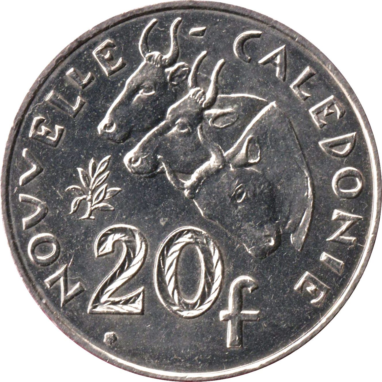 New Caledonia 20 Francs Coin 1972 - 2005 KM 12